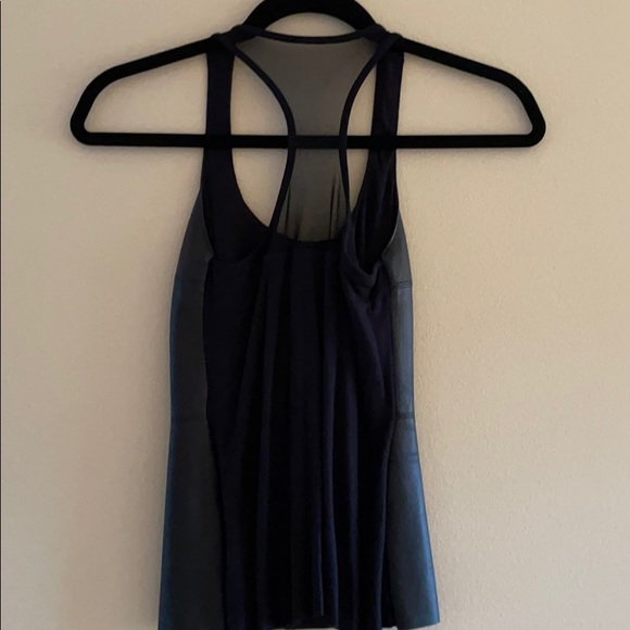 Bailey 44 Leather and Mesh Tank Top XS - Picture 3 of 4